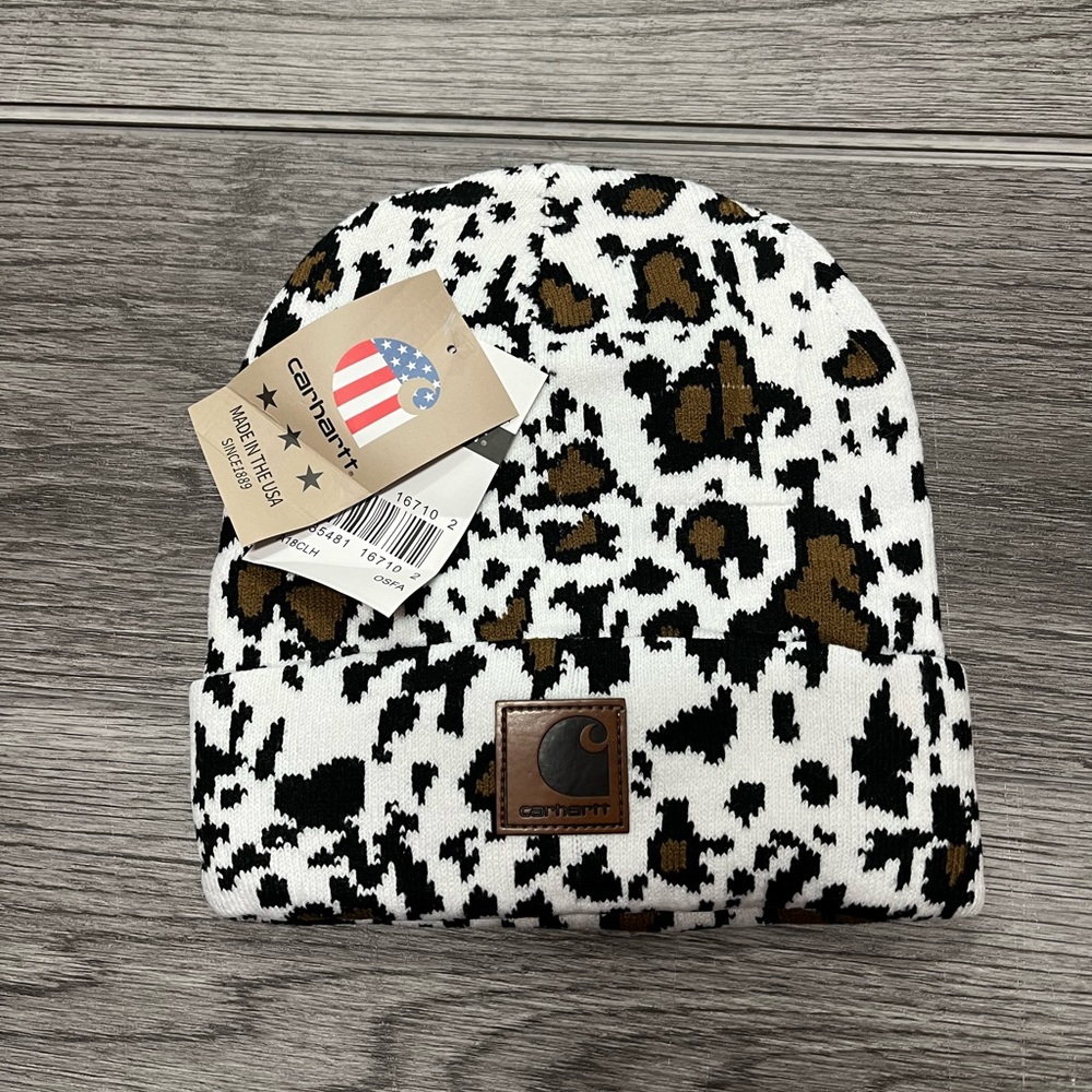 Leopard print Carhartt beanie